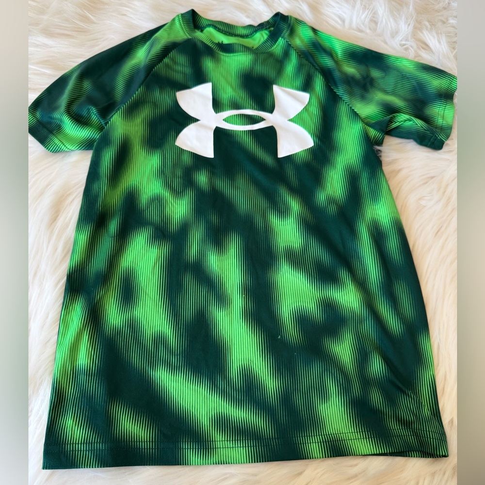 Under Armour Vibrant Green and White Tee